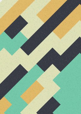 Soyut Geometrik Desen üretken hesaplama sanatı çizimi