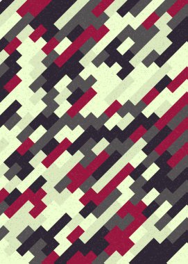 Soyut Geometrik Desen üretken hesaplama sanatı çizimi