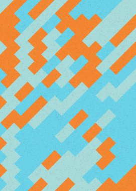 Soyut Geometrik Desen üretken hesaplama sanatı çizimi