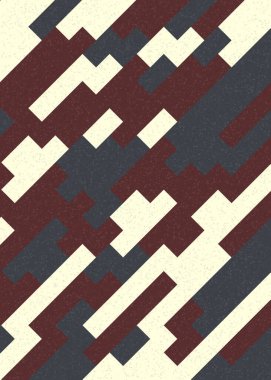 Soyut Geometrik Desen üretken hesaplama sanatı çizimi