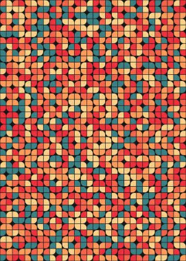 Soyut Geometrik Desen üretken hesaplama sanatı çizimi