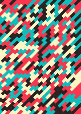 Soyut Geometrik Desen üretken hesaplama sanatı çizimi