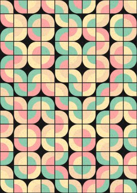 Soyut Geometrik Desen üretken hesaplama sanatı çizimi