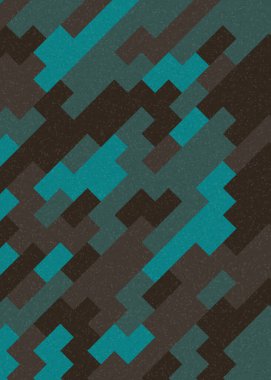 Soyut Geometrik Desen üretken hesaplama sanatı çizimi