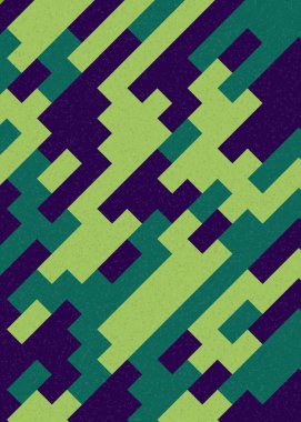 Soyut Geometrik Desen üretken hesaplama sanatı çizimi