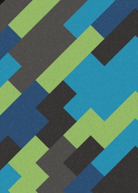 Soyut Geometrik Desen üretken hesaplama sanatı çizimi