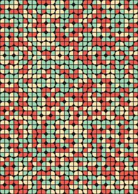 Soyut Geometrik Desen üretken hesaplama sanatı çizimi
