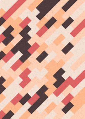 Soyut Geometrik Desen üretken hesaplama sanatı çizimi