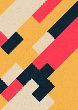 Soyut Geometrik Desen üretken hesaplama sanatı çizimi