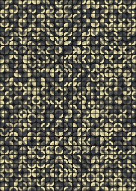 Soyut Geometrik Desen üretken hesaplama sanatı çizimi