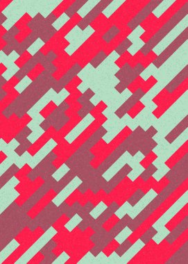 Soyut Geometrik Desen üretken hesaplama sanatı çizimi