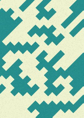 Soyut Geometrik Desen üretken hesaplama sanatı çizimi