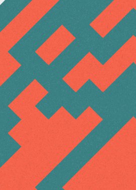 Soyut Geometrik Desen üretken hesaplama sanatı çizimi