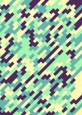 Soyut Geometrik Desen üretken hesaplama sanatı çizimi