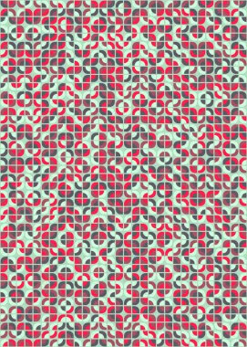 Soyut Geometrik Desen üretken hesaplama sanatı çizimi