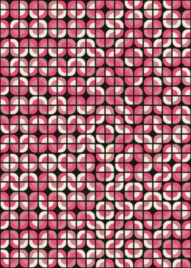 Soyut Geometrik Desen üretken hesaplama sanatı çizimi