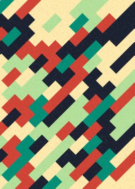 Soyut Geometrik Desen üretken hesaplama sanatı çizimi