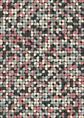 Soyut Geometrik Desen üretken hesaplama sanatı çizimi