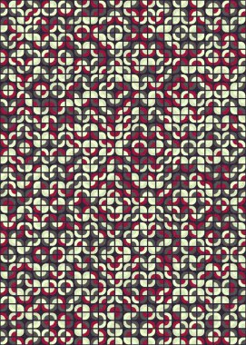 Soyut Geometrik Desen üretken hesaplama sanatı çizimi