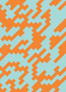 Soyut Geometrik Desen üretken hesaplama sanatı çizimi