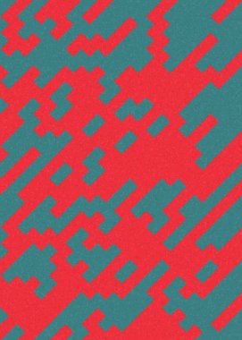 Soyut Geometrik Desen üretken hesaplama sanatı çizimi