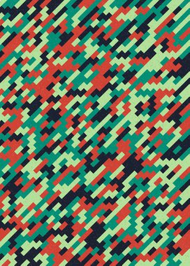 Soyut Geometrik Desen üretken hesaplama sanatı çizimi