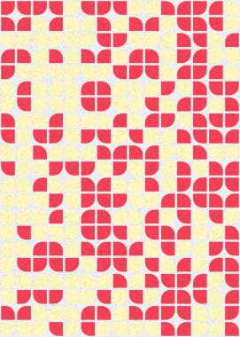 Soyut Geometrik Desen üretken hesaplama sanatı çizimi