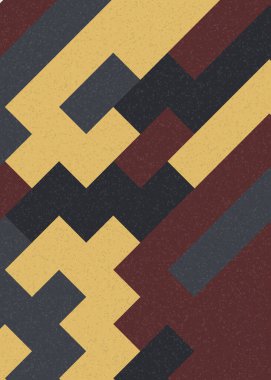 Soyut Geometrik Desen üretken hesaplama sanatı çizimi