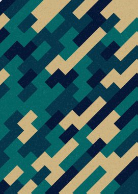 Soyut Geometrik Desen üretken hesaplama sanatı çizimi