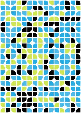 Soyut Geometrik Desen üretken hesaplama sanatı çizimi