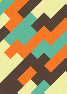 Soyut Geometrik Desen üretken hesaplama sanatı çizimi