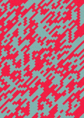 Soyut Geometrik Desen üretken hesaplama sanatı çizimi