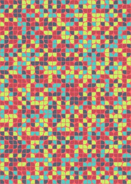 Soyut Geometrik Desen üretken hesaplama sanatı çizimi