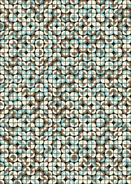 Soyut Geometrik Desen üretken hesaplama sanatı çizimi