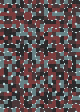 Soyut Geometrik Desen üretken hesaplama sanatı çizimi