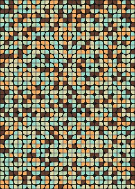 Soyut Geometrik Desen üretken hesaplama sanatı çizimi