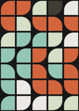 Soyut Geometrik Desen üretken hesaplama sanatı çizimi