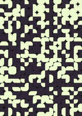 Soyut Geometrik Desen üretken hesaplama sanatı çizimi