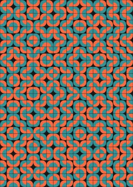 Soyut Geometrik Desen üretken hesaplama sanatı çizimi