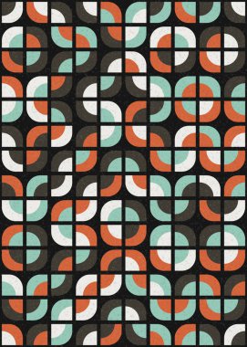 Soyut Geometrik Desen üretken hesaplama sanatı çizimi