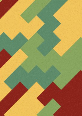 Soyut Geometrik Desen üretken hesaplama sanatı çizimi