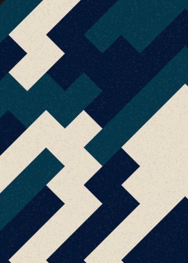 Soyut Geometrik Desen üretken hesaplama sanatı çizimi