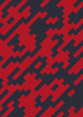 Soyut Geometrik Desen üretken hesaplama sanatı çizimi