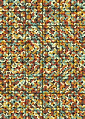 Soyut Geometrik Desen üretken hesaplama sanatı çizimi