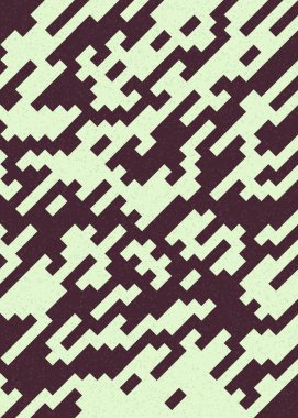 Soyut Geometrik Desen üretken hesaplama sanatı çizimi