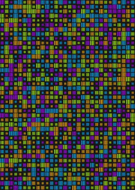 Soyut Geometrik Desen üretken hesaplama sanatı çizimi