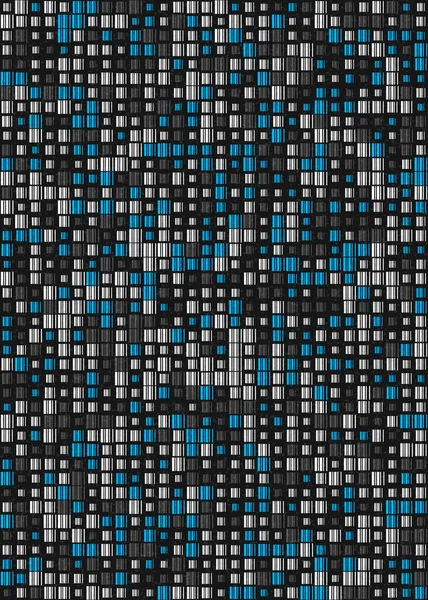 Abstrakt Geometriskt Mönster Generativ Beräkningskonst Illustration — Stock vektor