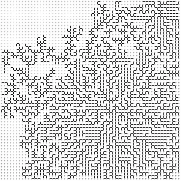 Albert Laszlo Barabasi Algorithmus Netzwerk Visualisierung Implementierung Illustration — Stockvektor