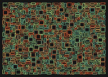 Ofset Quad üretken sanat arkaplan çizimi