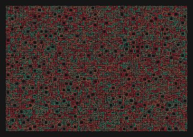Ofset Quad üretken sanat arkaplan çizimi